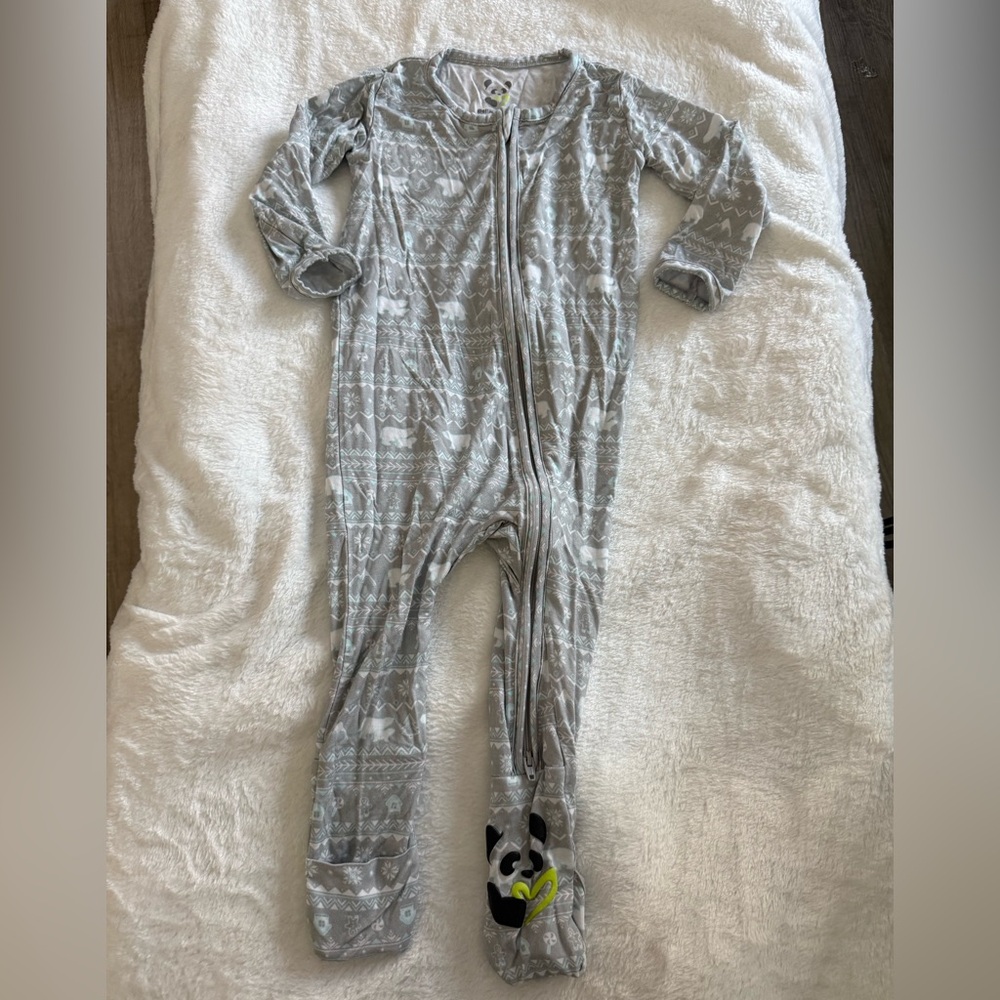 Bellabu Bear Bamboo Polar Bear Footed Zippy Sleeper 18-24 Mths